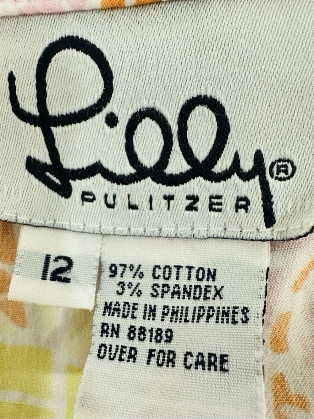Lilly Pulitzer Women’s Pants‎ Size 12 Colorful Pink Orange Cropped - Picture 3 of 8